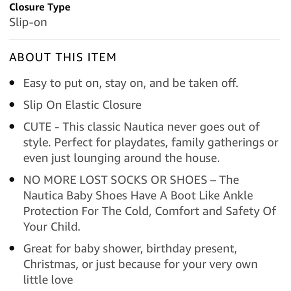Nautica tiny boot crib shoe size 4 ( 9-12 months) - Picture 8 of 12